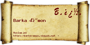 Barka Ámon névjegykártya